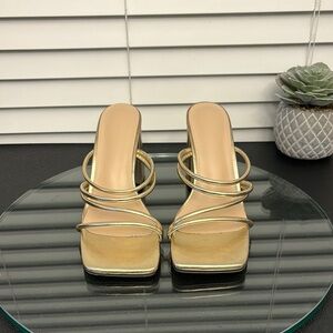 Elegant Gold Women's Heels